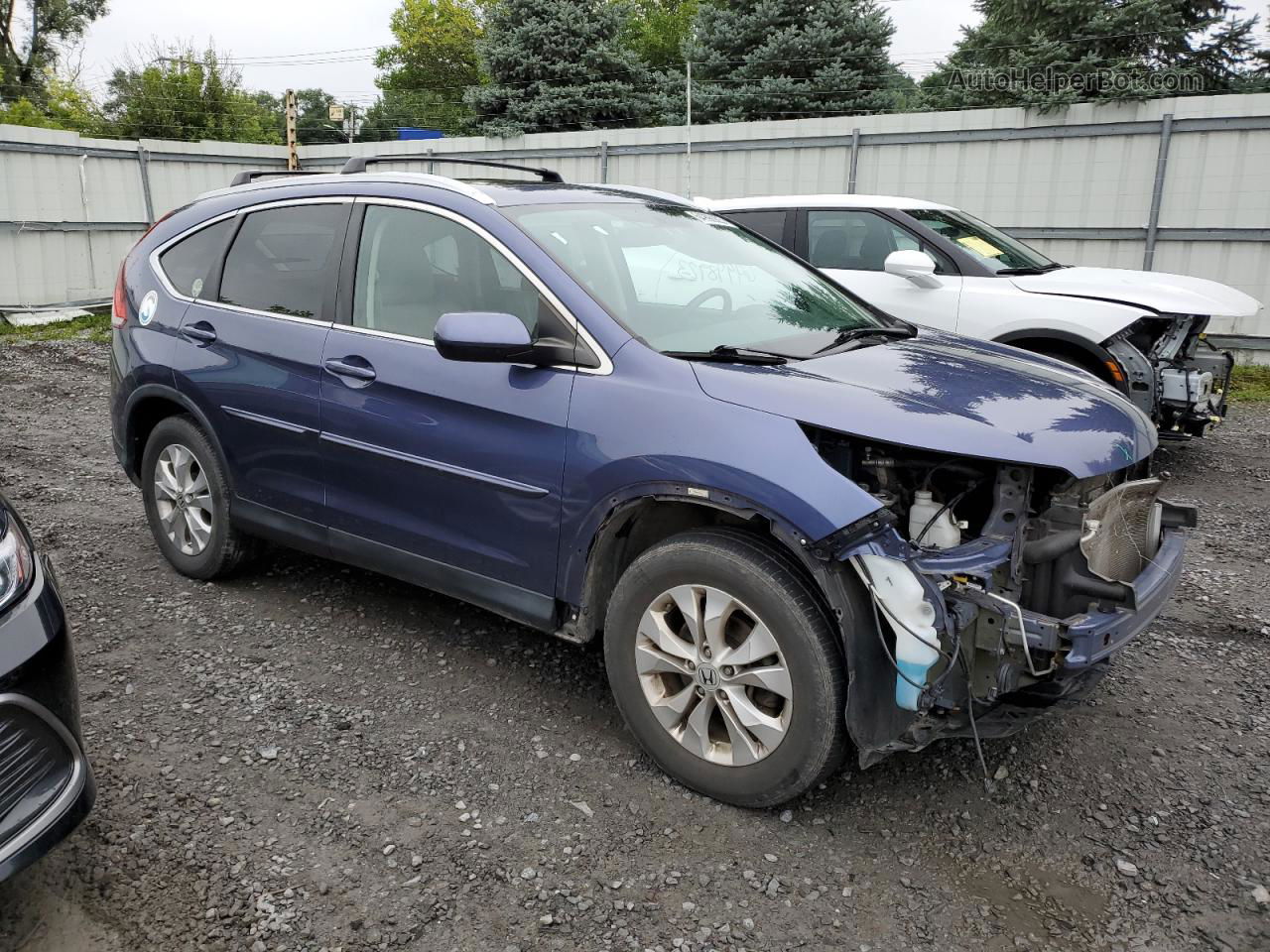 2013 Honda Cr-v Exl Blue vin: 2HKRM4H73DH691960