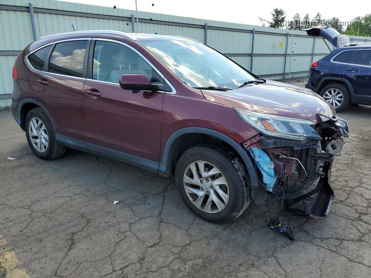 2015 Honda Cr-v Exl Maroon vin: 2HKRM4H73FH628621