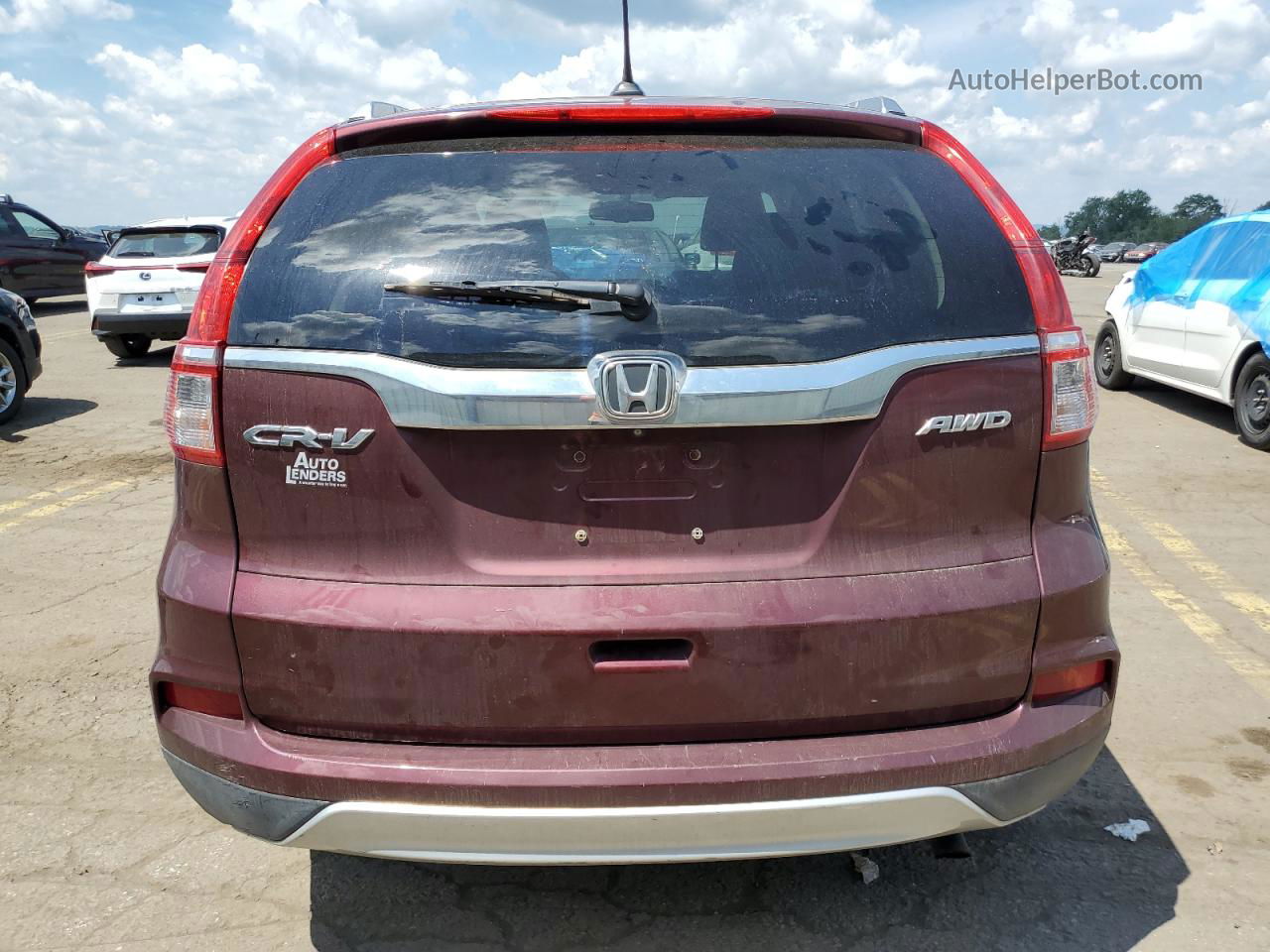 2015 Honda Cr-v Exl Maroon vin: 2HKRM4H73FH628621