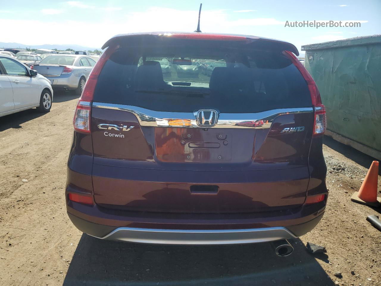 2016 Honda Cr-v Exl Burgundy vin: 2HKRM4H73GH638941