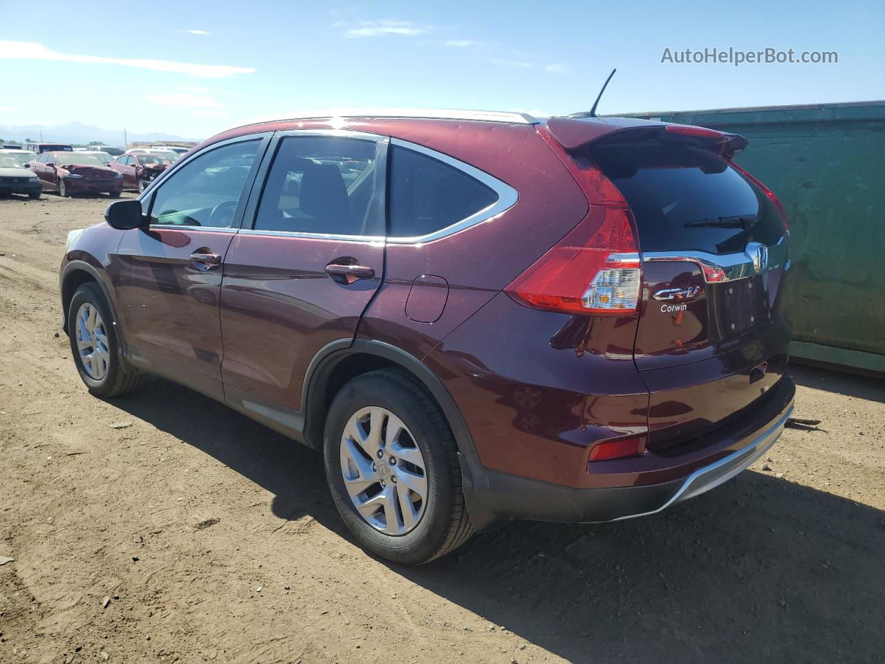 2016 Honda Cr-v Exl Burgundy vin: 2HKRM4H73GH638941