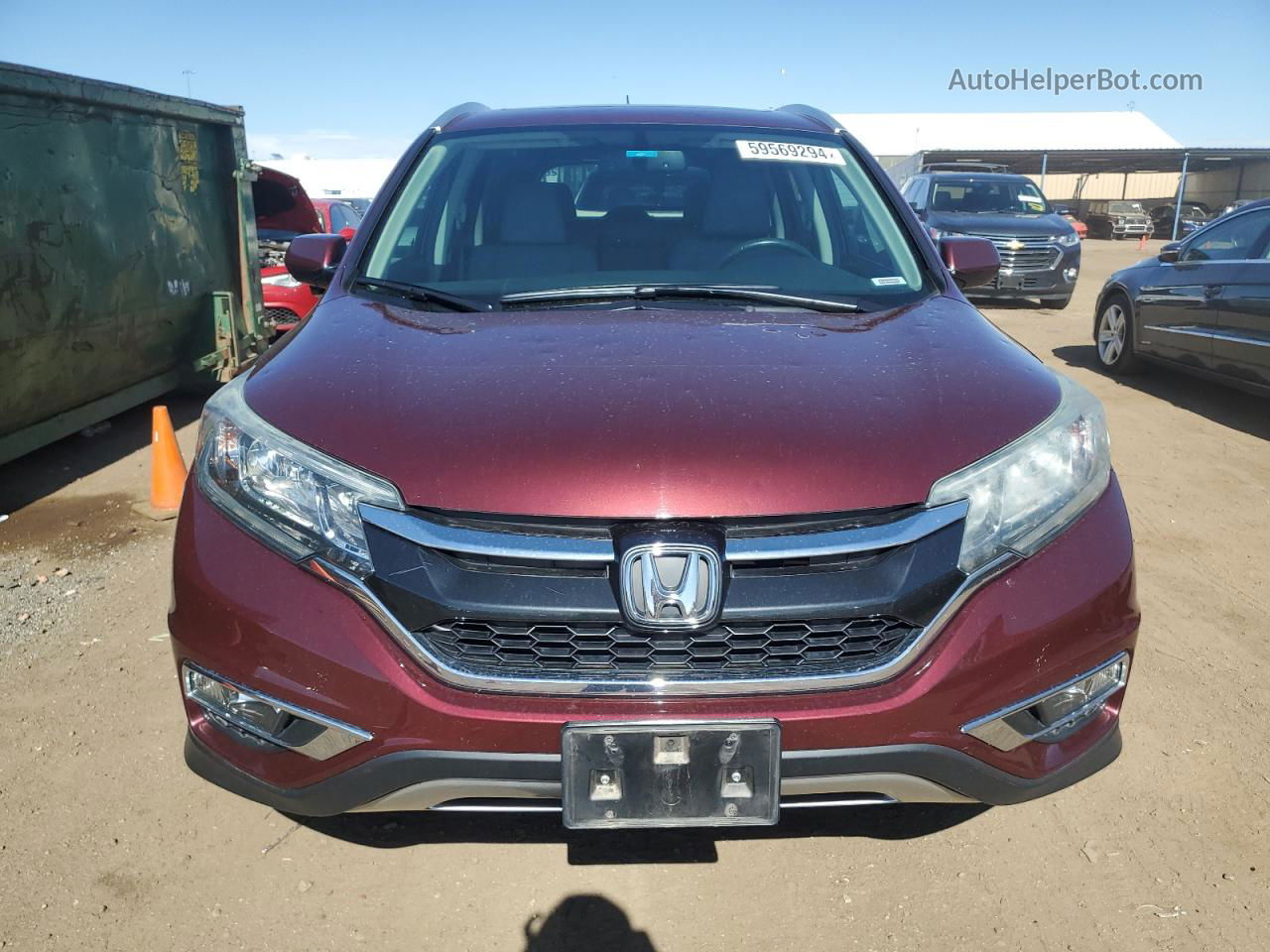 2016 Honda Cr-v Exl Burgundy vin: 2HKRM4H73GH638941