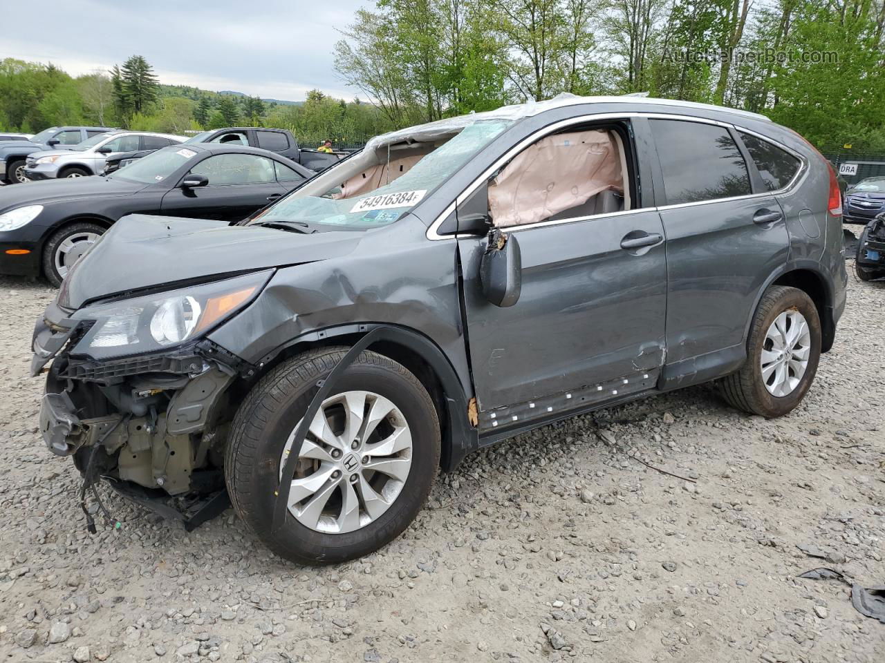 2013 Honda Cr-v Exl Gray vin: 2HKRM4H74DH617740