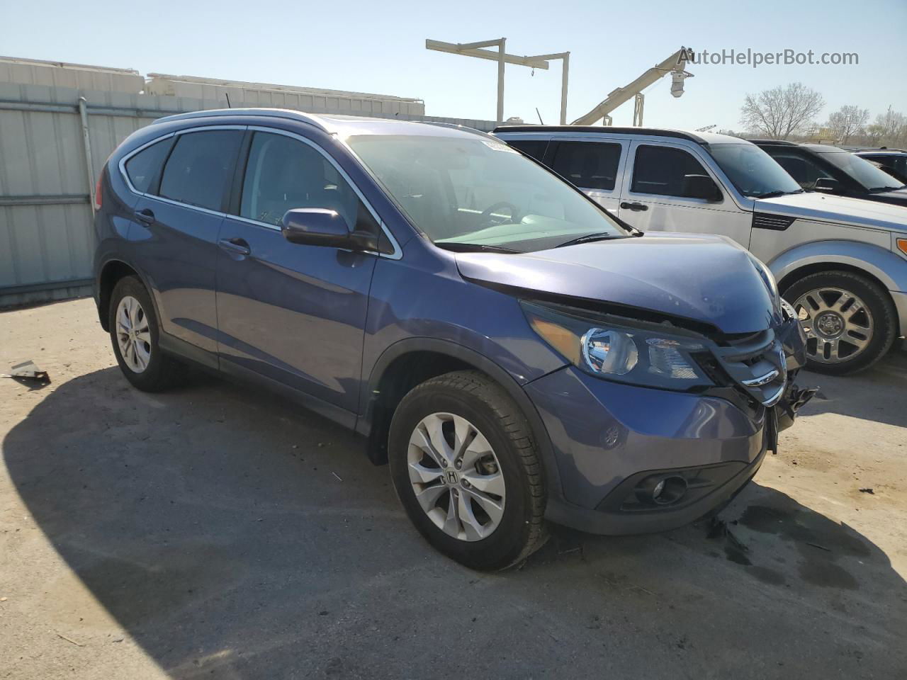 2013 Honda Cr-v Exl Blue vin: 2HKRM4H74DH684502