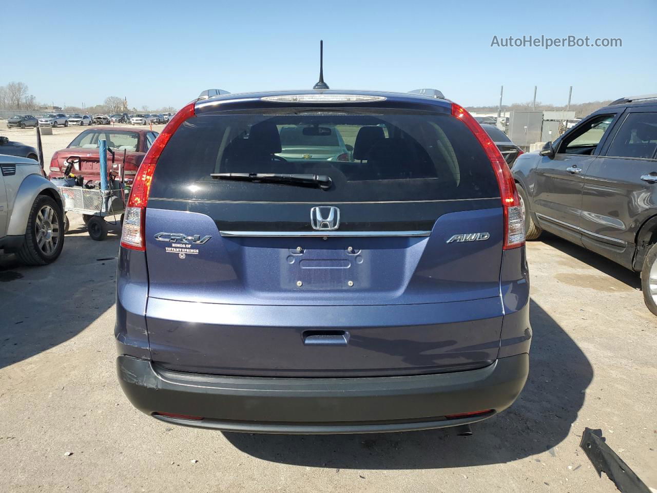 2013 Honda Cr-v Exl Blue vin: 2HKRM4H74DH684502