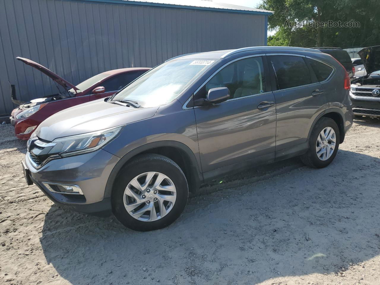 2015 Honda Cr-v Exl Gray vin: 2HKRM4H74FH641295