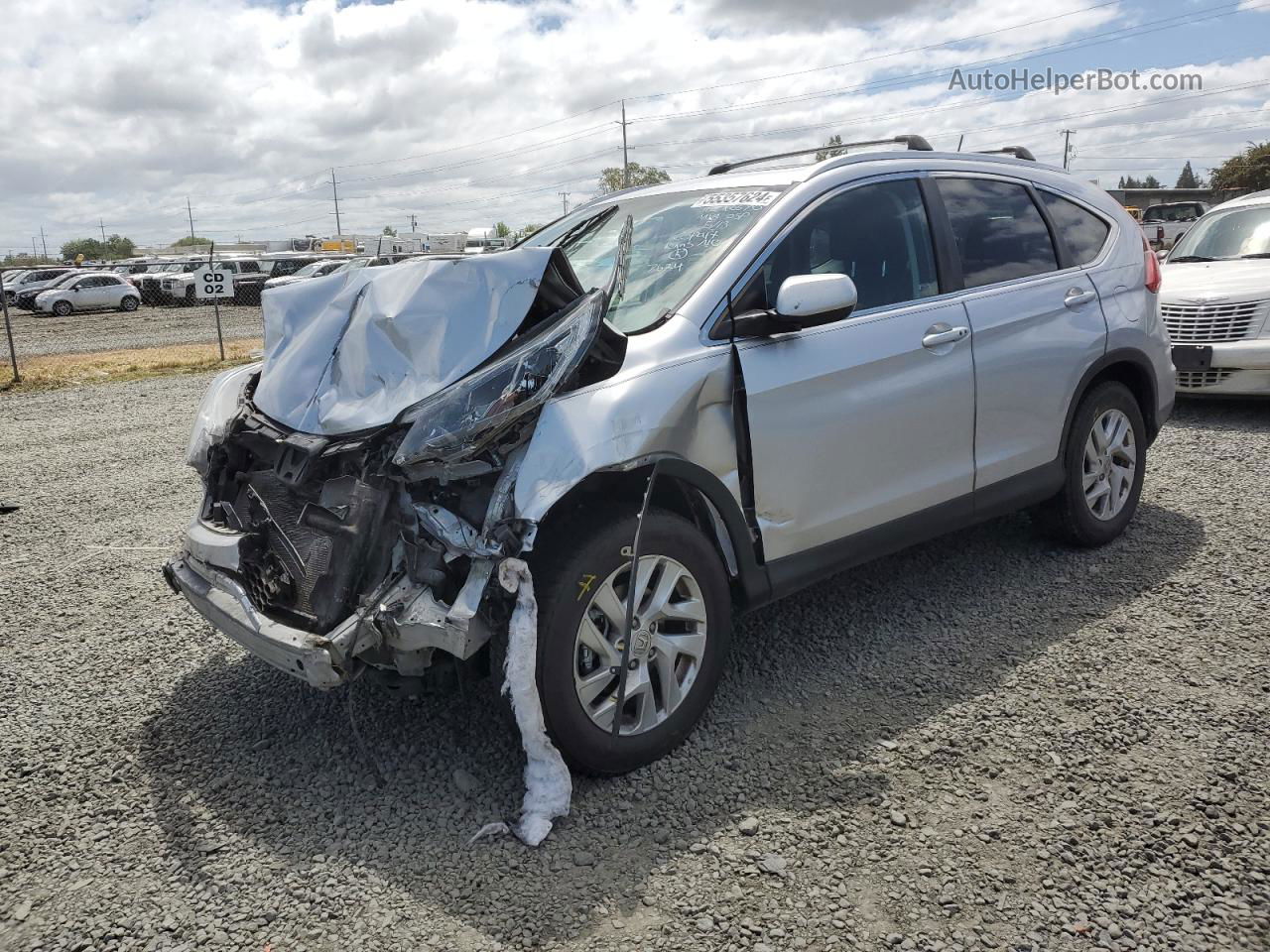 2015 Honda Cr-v Exl Silver vin: 2HKRM4H74FH676970