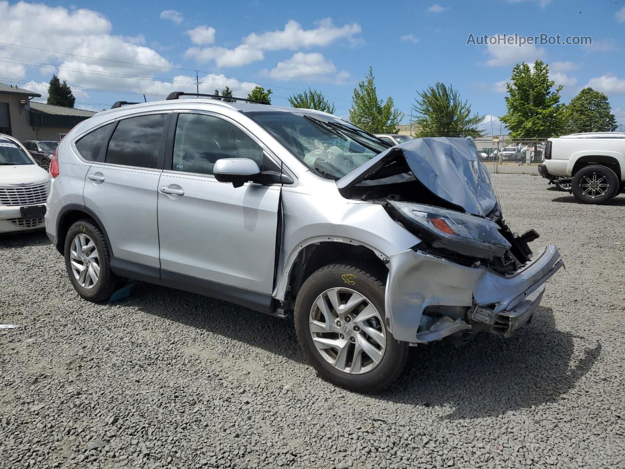 2015 Honda Cr-v Exl Silver vin: 2HKRM4H74FH676970