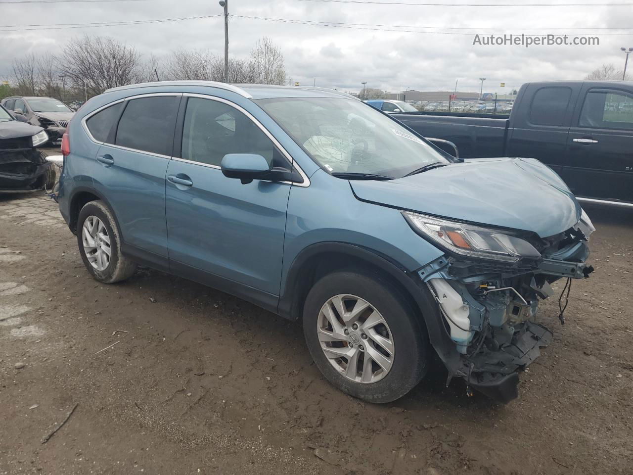 2015 Honda Cr-v Exl Blue vin: 2HKRM4H74FH686544