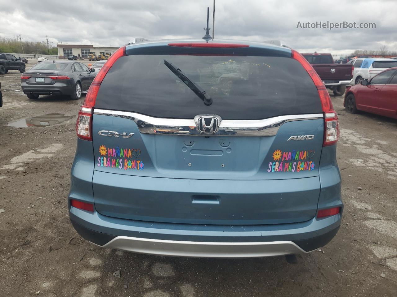 2015 Honda Cr-v Exl Blue vin: 2HKRM4H74FH686544