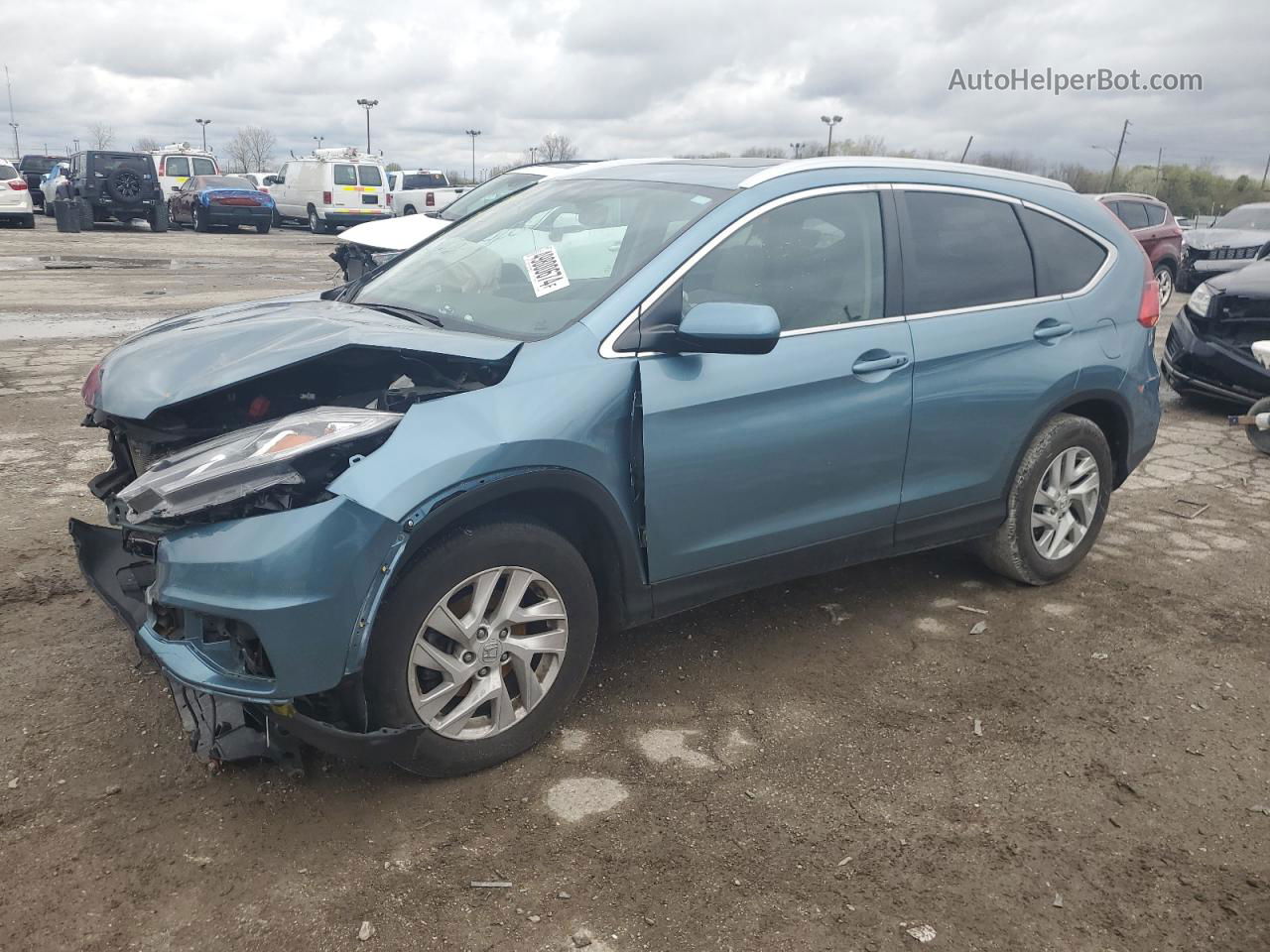 2015 Honda Cr-v Exl Blue vin: 2HKRM4H74FH686544