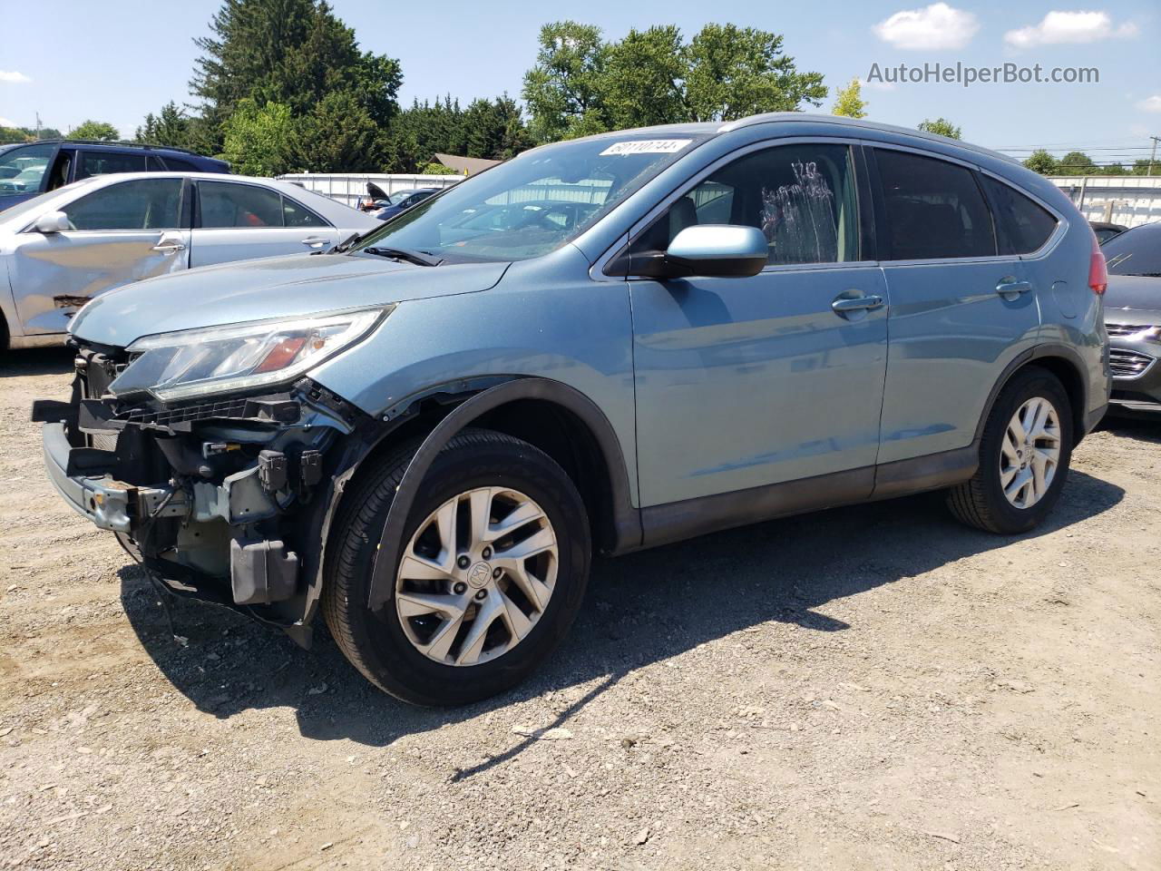 2016 Honda Cr-v Exl Blue vin: 2HKRM4H74GH625602