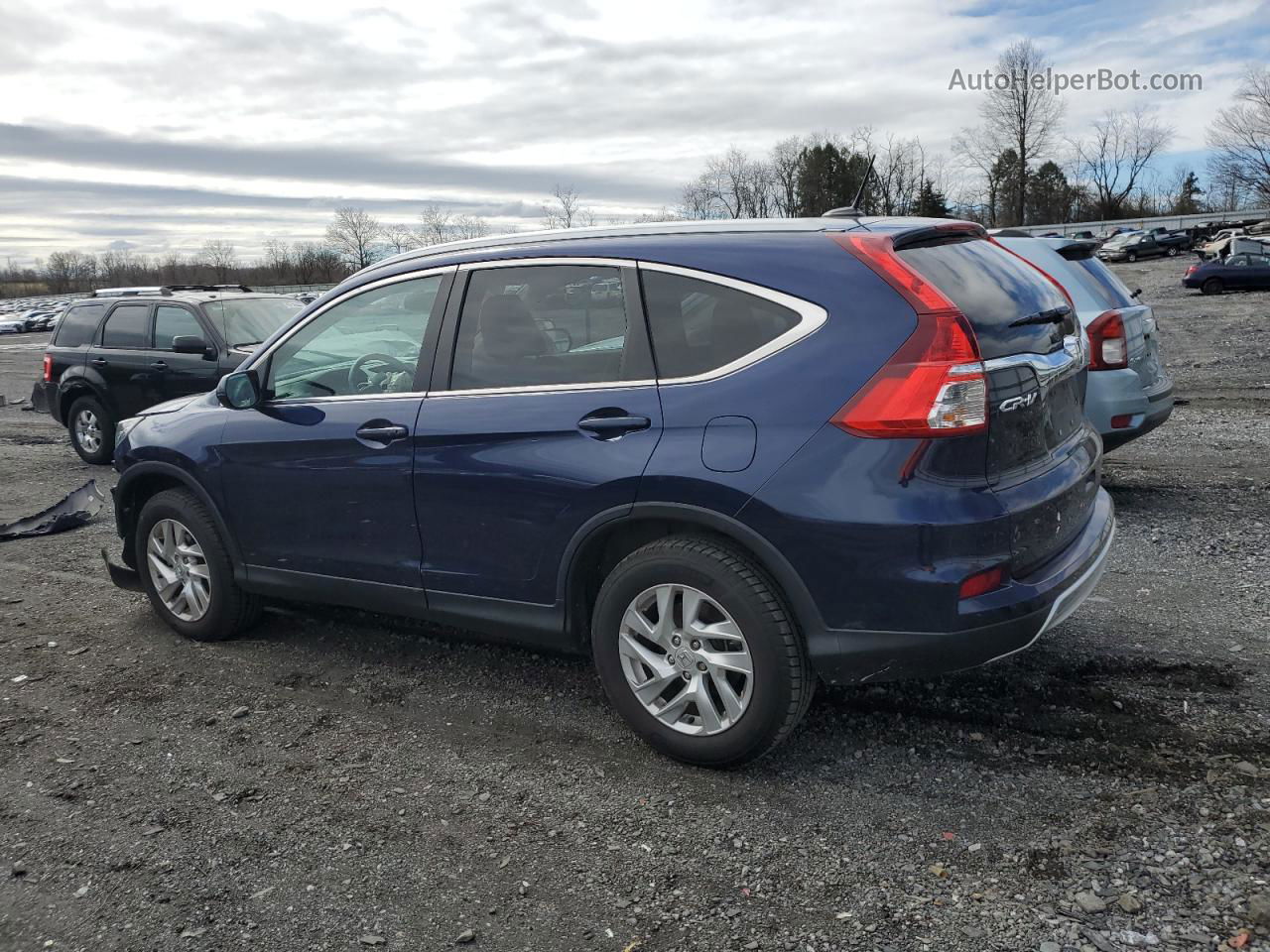 2016 Honda Cr-v Exl Blue vin: 2HKRM4H74GH725988