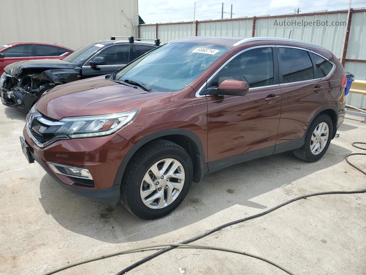 2015 Honda Cr-v Exl Brown vin: 2HKRM4H75FH609603