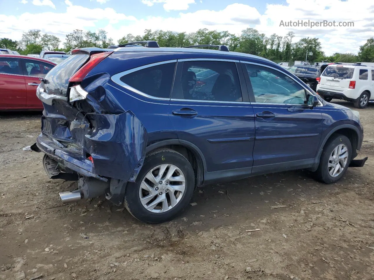 2015 Honda Cr-v Exl Blue vin: 2HKRM4H75FH629236