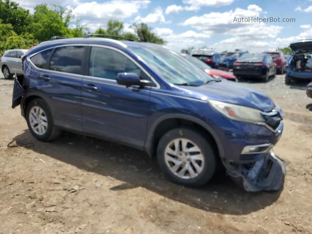 2015 Honda Cr-v Exl Blue vin: 2HKRM4H75FH629236