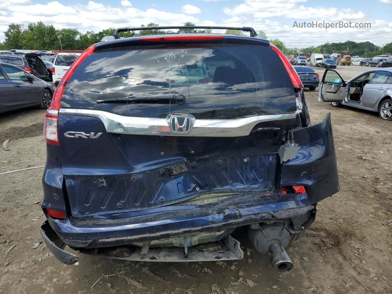 2015 Honda Cr-v Exl Blue vin: 2HKRM4H75FH629236