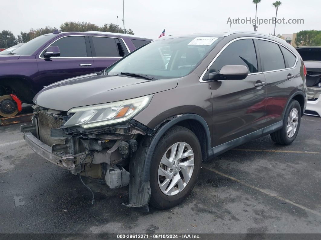 2015 Honda Cr-v Ex-l Brown vin: 2HKRM4H75FH693938