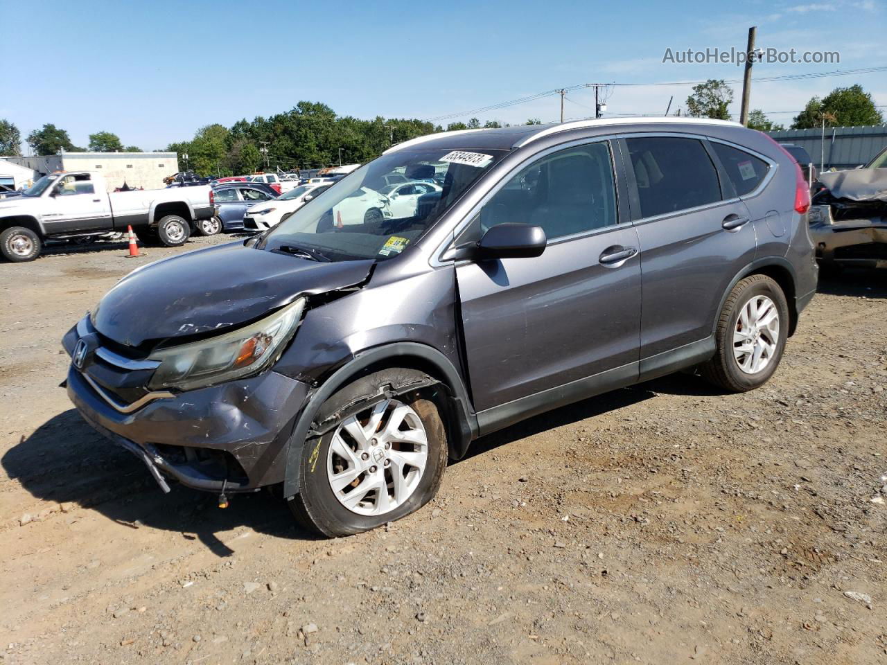 2016 Honda Cr-v Exl Gray vin: 2HKRM4H75GH629898