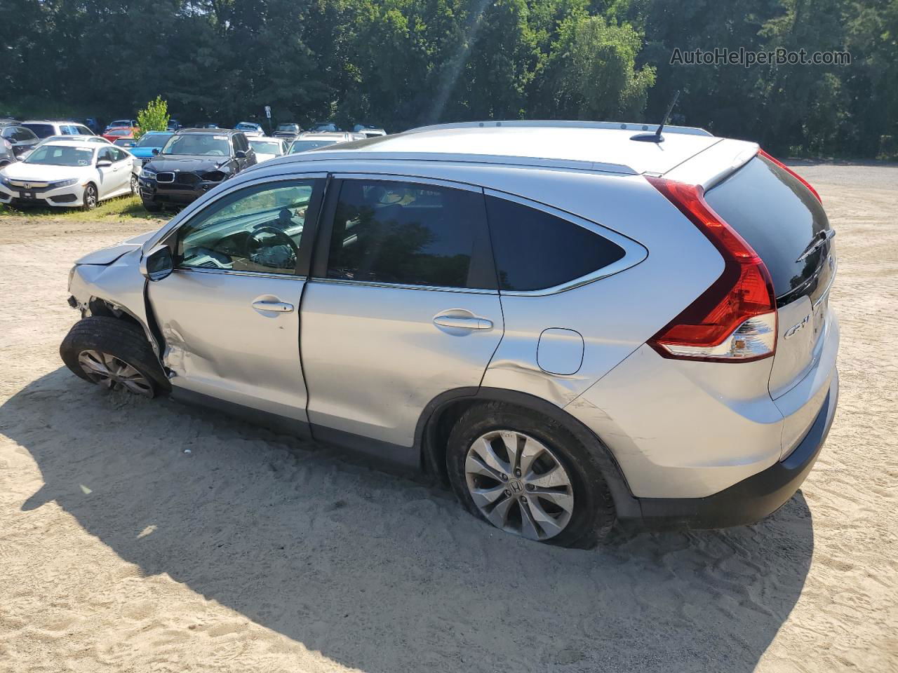 2013 Honda Cr-v Exl Silver vin: 2HKRM4H76DH678684