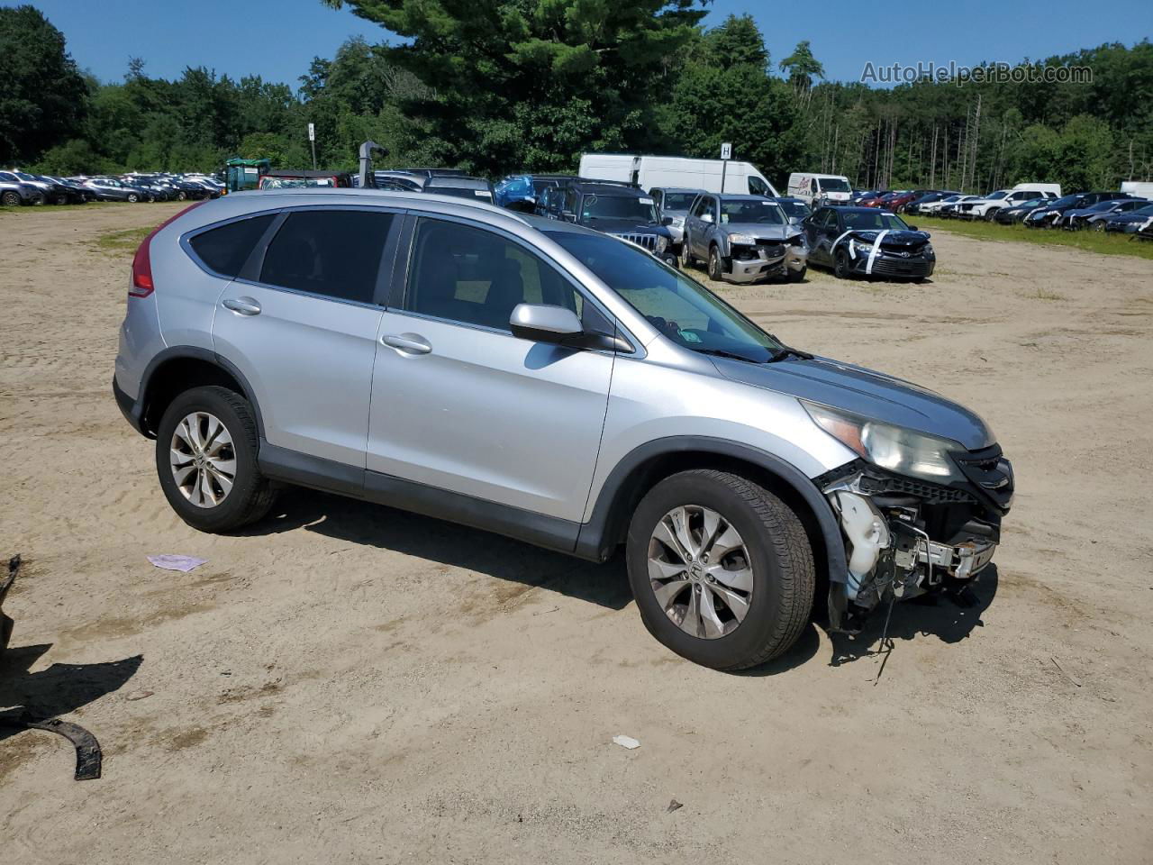 2013 Honda Cr-v Exl Silver vin: 2HKRM4H76DH678684