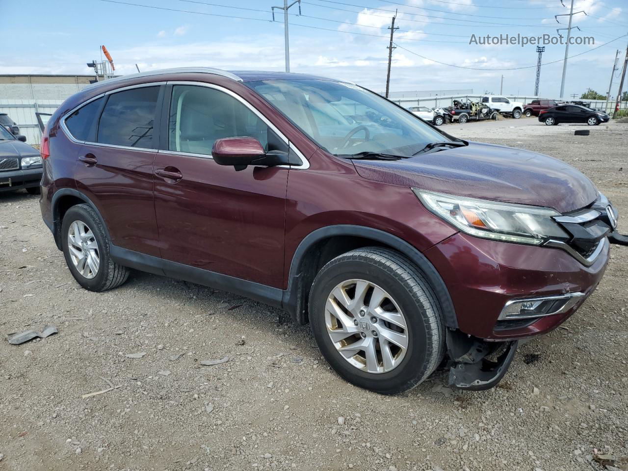 2016 Honda Cr-v Exl Burgundy vin: 2HKRM4H77GH721465