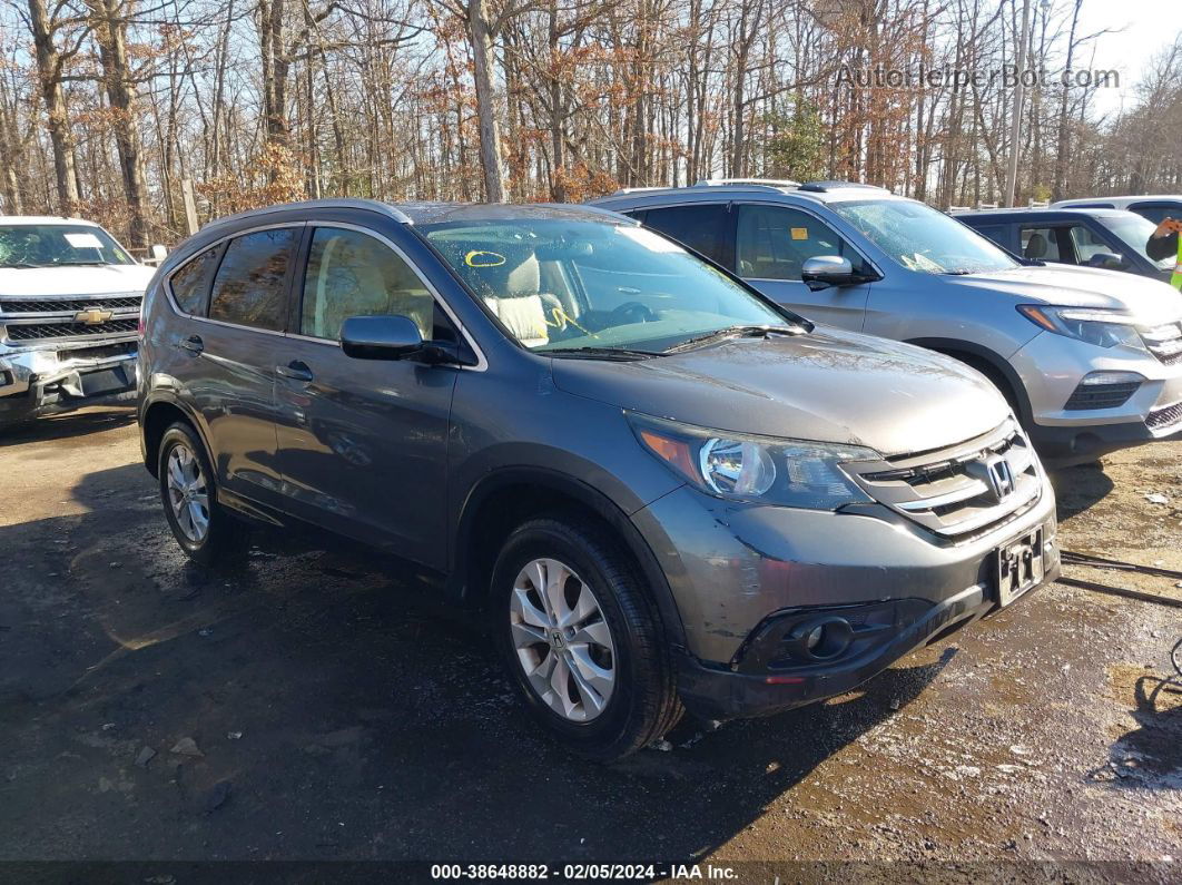 2013 Honda Cr-v Ex-l Gray vin: 2HKRM4H78DH684227