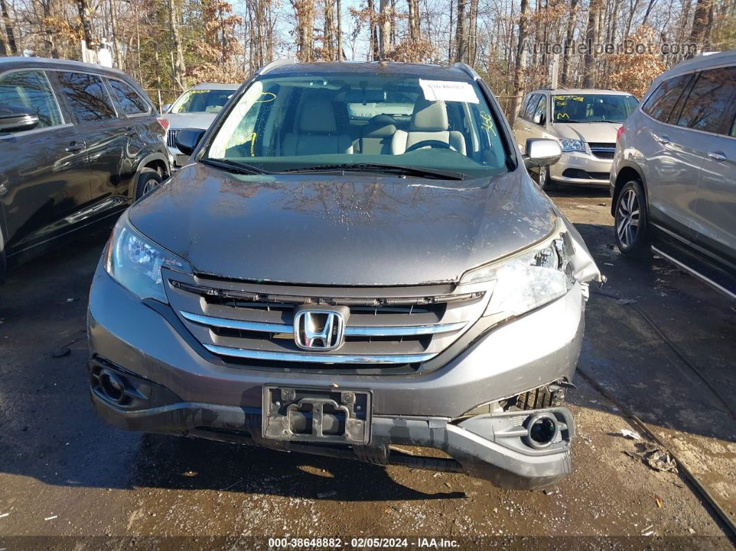 2013 Honda Cr-v Ex-l Gray vin: 2HKRM4H78DH684227