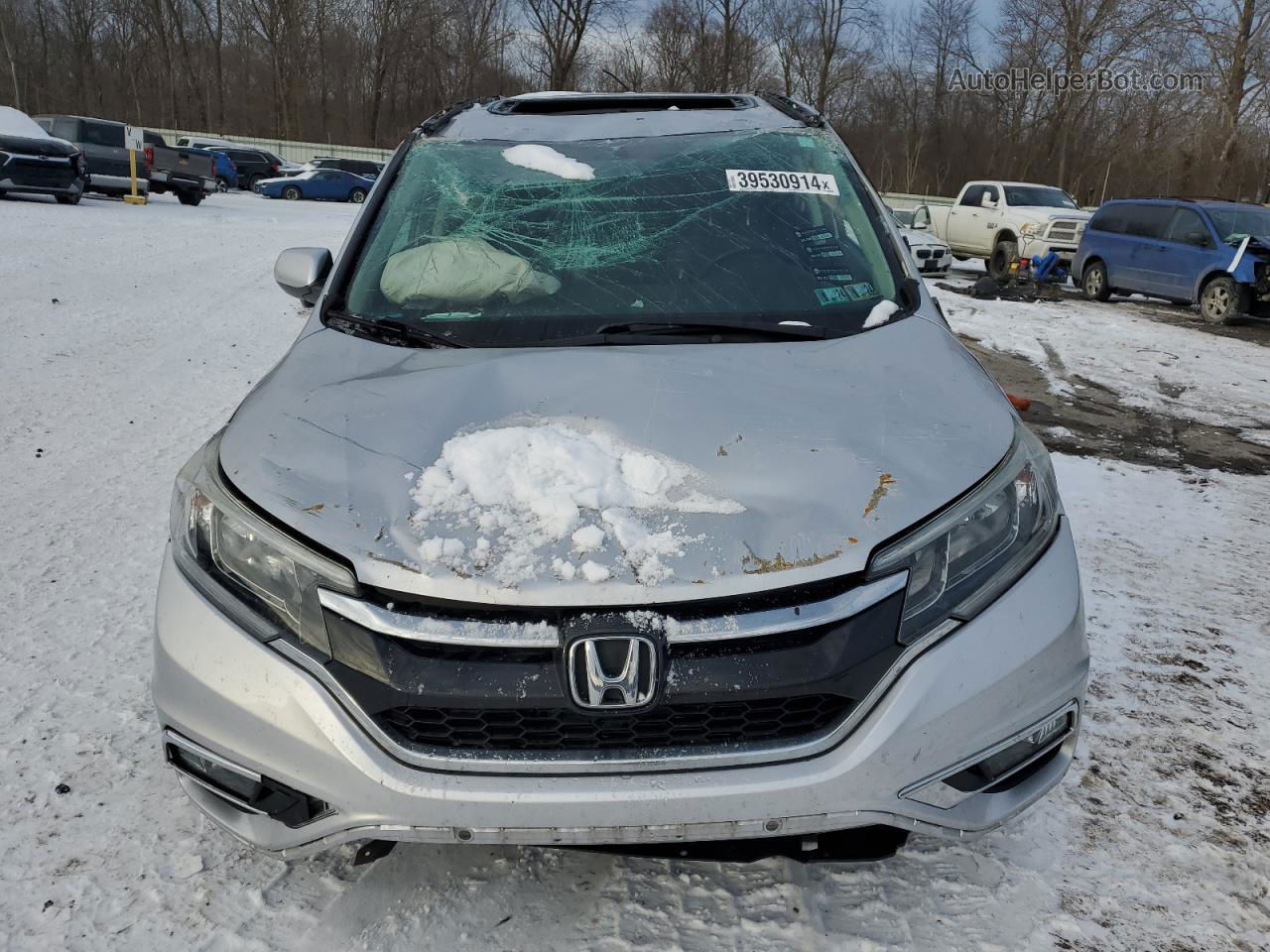 2015 Honda Cr-v Exl Silver vin: 2HKRM4H78FH616187