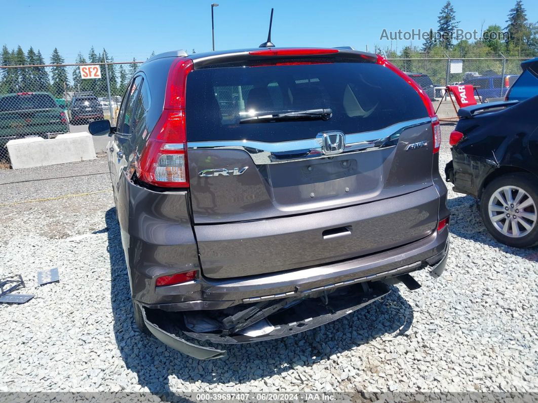 2016 Honda Cr-v Ex-l Brown vin: 2HKRM4H79GH653184