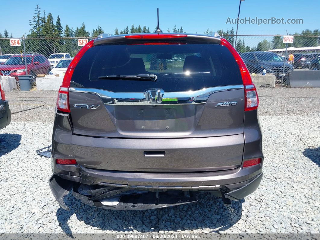 2016 Honda Cr-v Ex-l Brown vin: 2HKRM4H79GH653184