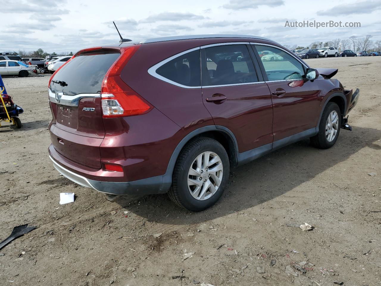 2016 Honda Cr-v Exl Темно-бордовый vin: 2HKRM4H79GH698061