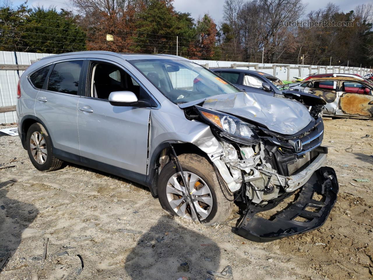 2012 Honda Cr-v Exl Silver vin: 2HKRM4H7XCH628899