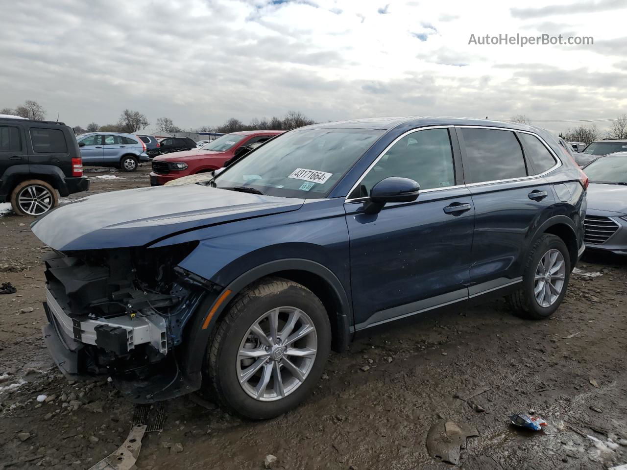 2023 Honda Cr-v Ex Синий vin: 2HKRS4H42PH403359