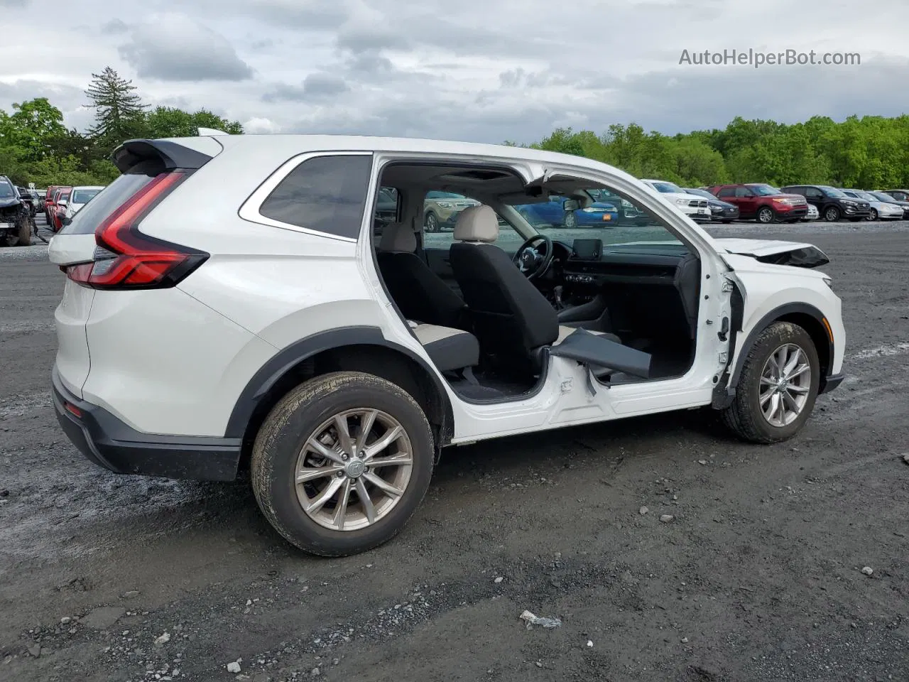 2023 Honda Cr-v Ex White vin: 2HKRS4H42PH427757