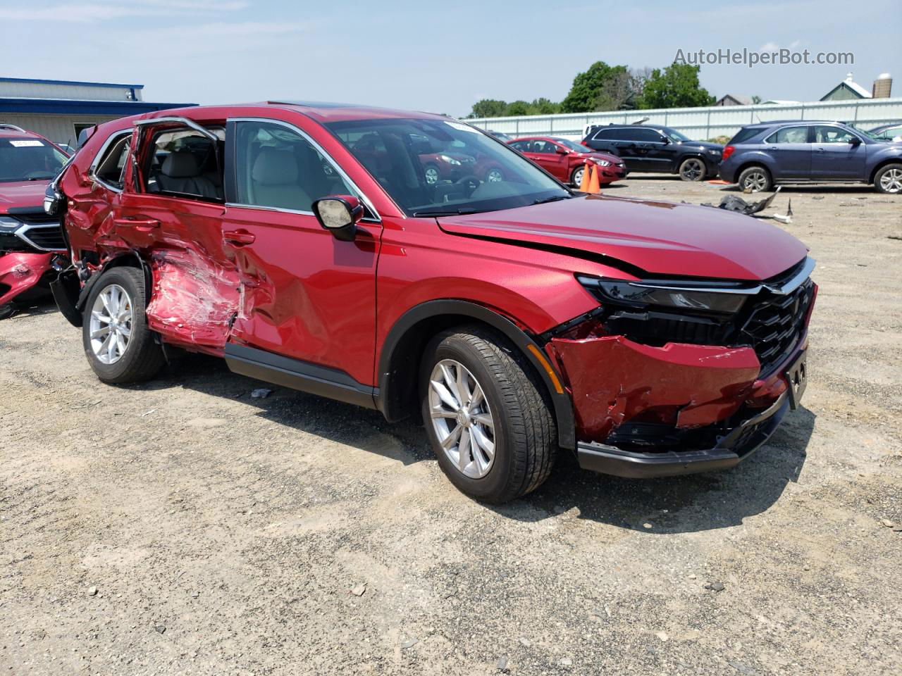 2023 Honda Cr-v Exl Red vin: 2HKRS4H73PH413022