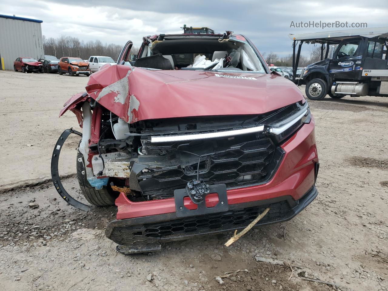 2023 Honda Cr-v Exl Red vin: 2HKRS4H74PH401607