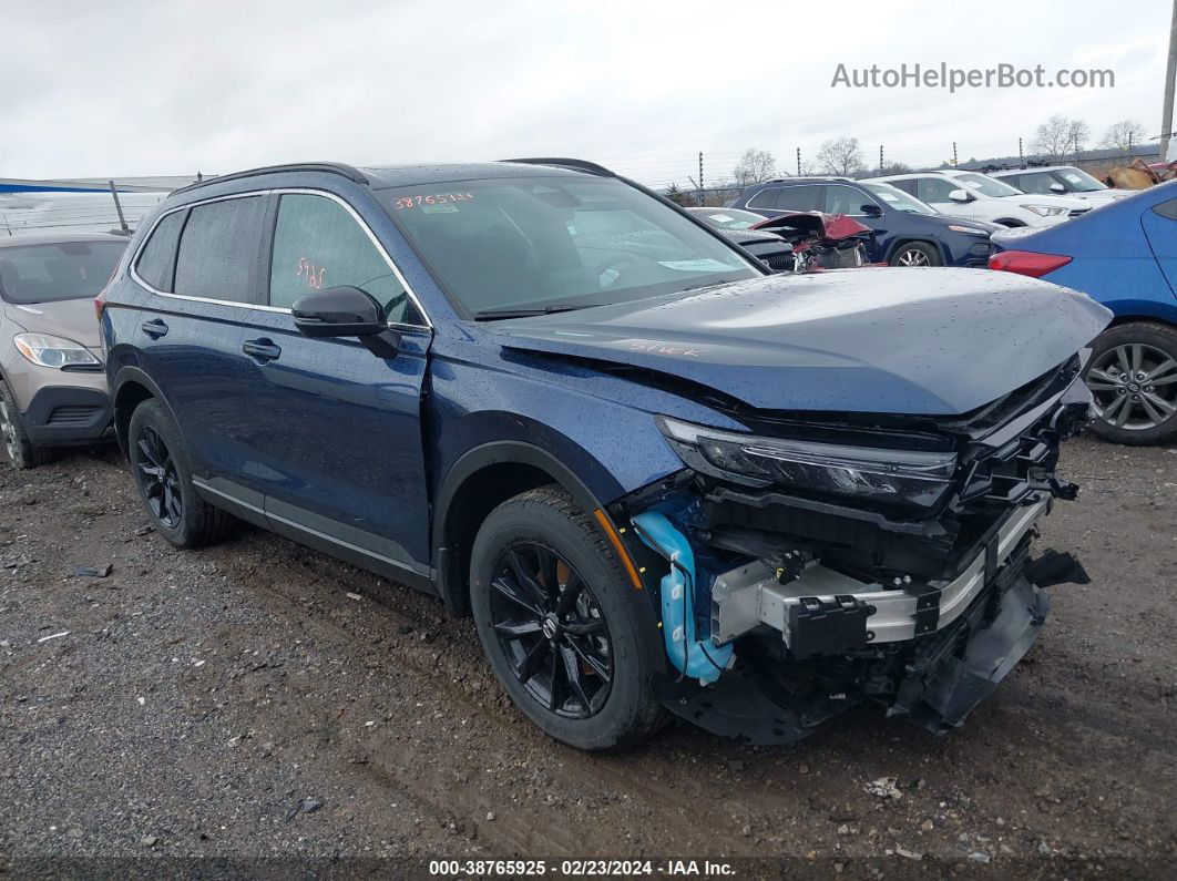 2023 Honda Cr-v Hybrid Sport Синий vin: 2HKRS6H51PH808794