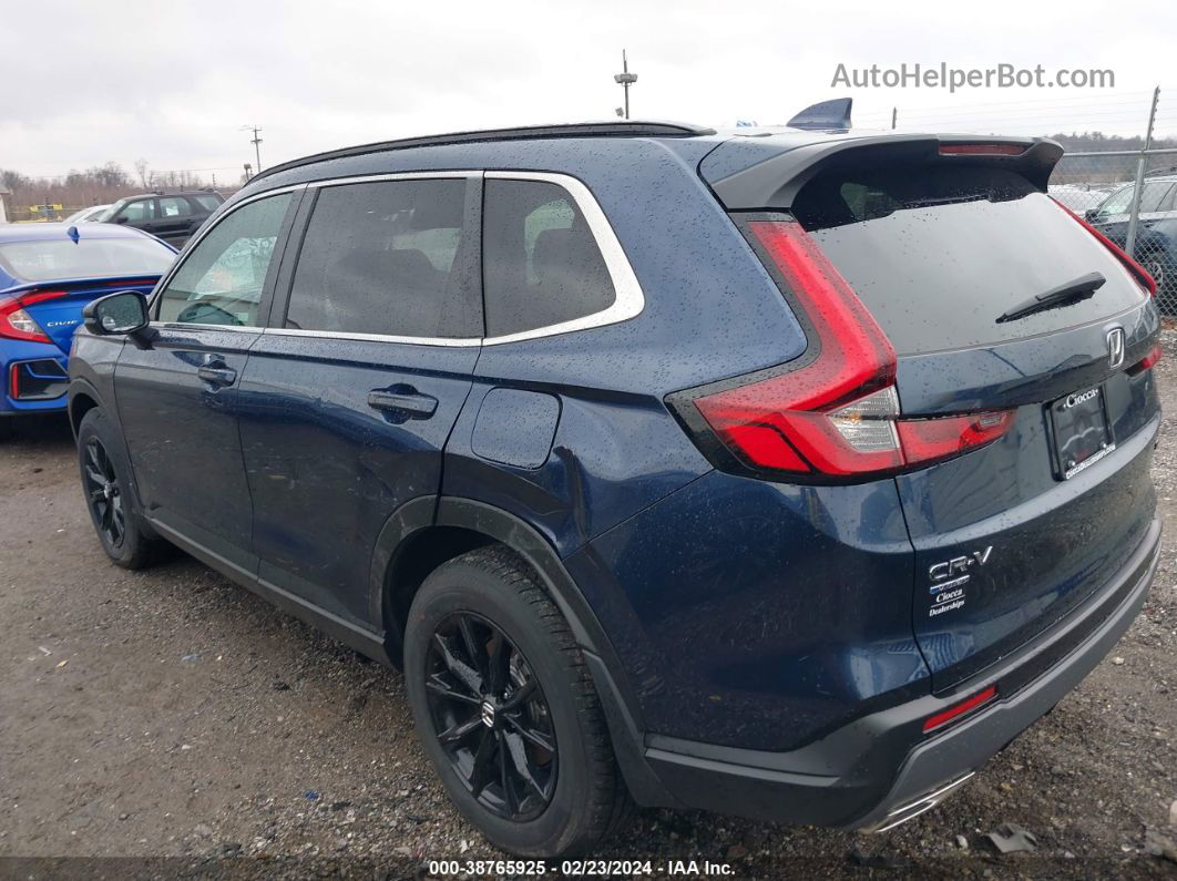 2023 Honda Cr-v Hybrid Sport Синий vin: 2HKRS6H51PH808794