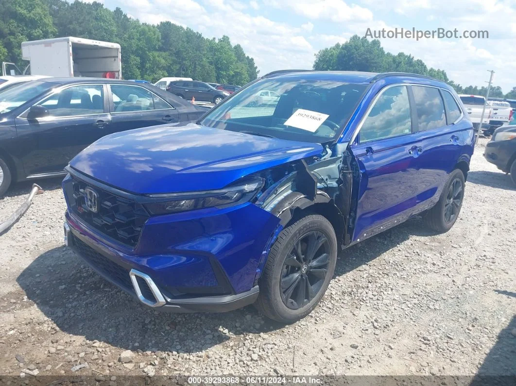 2023 Honda Cr-v Hybrid Sport Touring Blue vin: 2HKRS6H9XPH800843