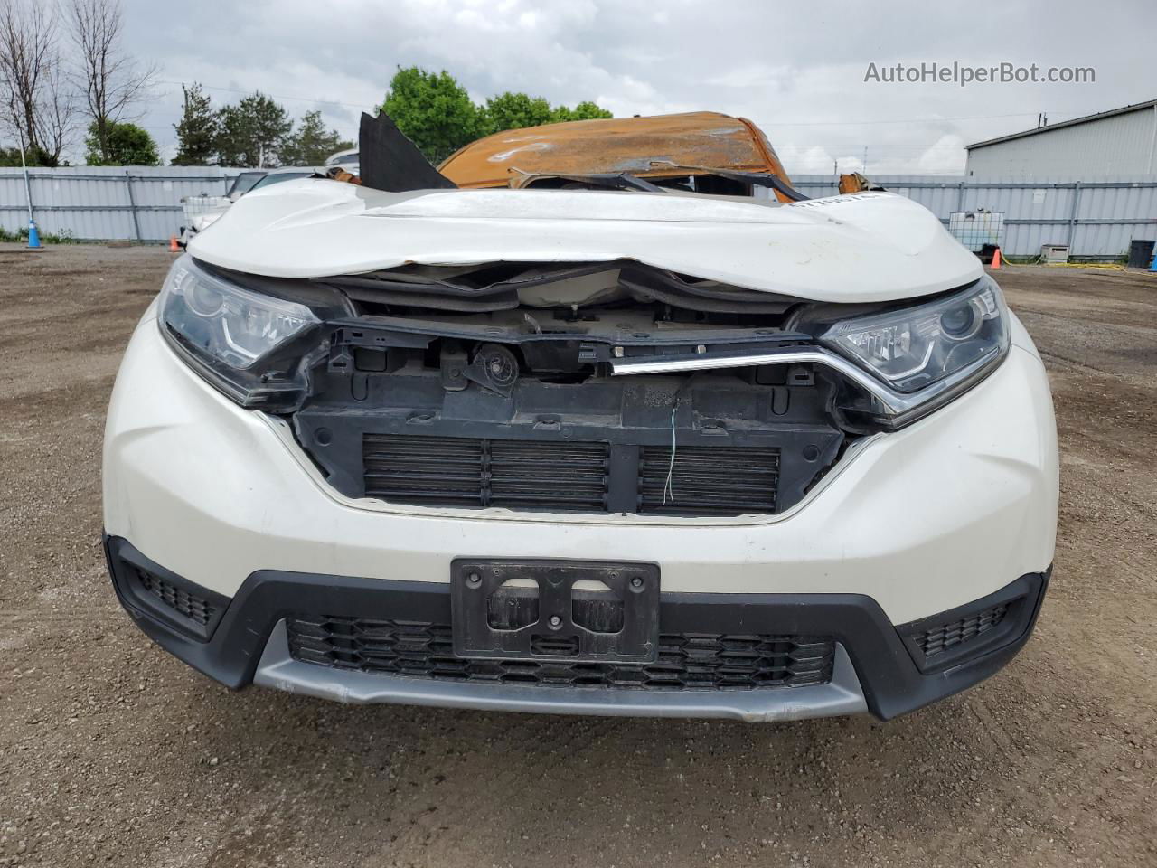 2018 Honda Cr-v Lx White vin: 2HKRW1H35JH003491