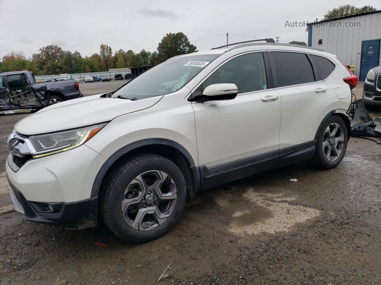 2017 Honda Cr-v Ex White vin: 2HKRW1H52HH514748