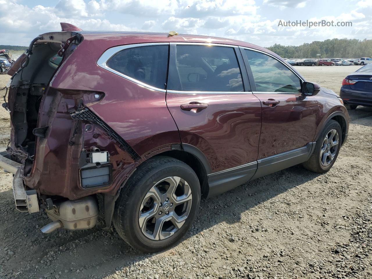 2019 Honda Cr-v Ex Темно-бордовый vin: 2HKRW1H53KH511168