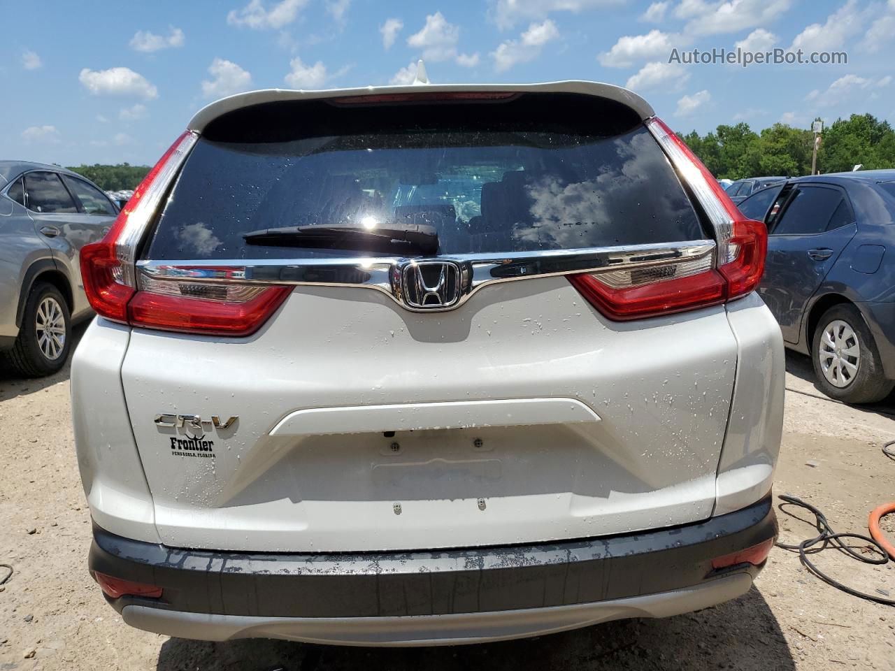 2019 Honda Cr-v Ex White vin: 2HKRW1H54KH514368