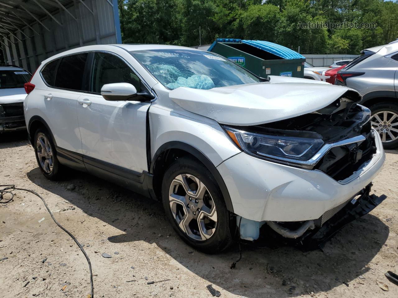 2019 Honda Cr-v Ex White vin: 2HKRW1H54KH514368