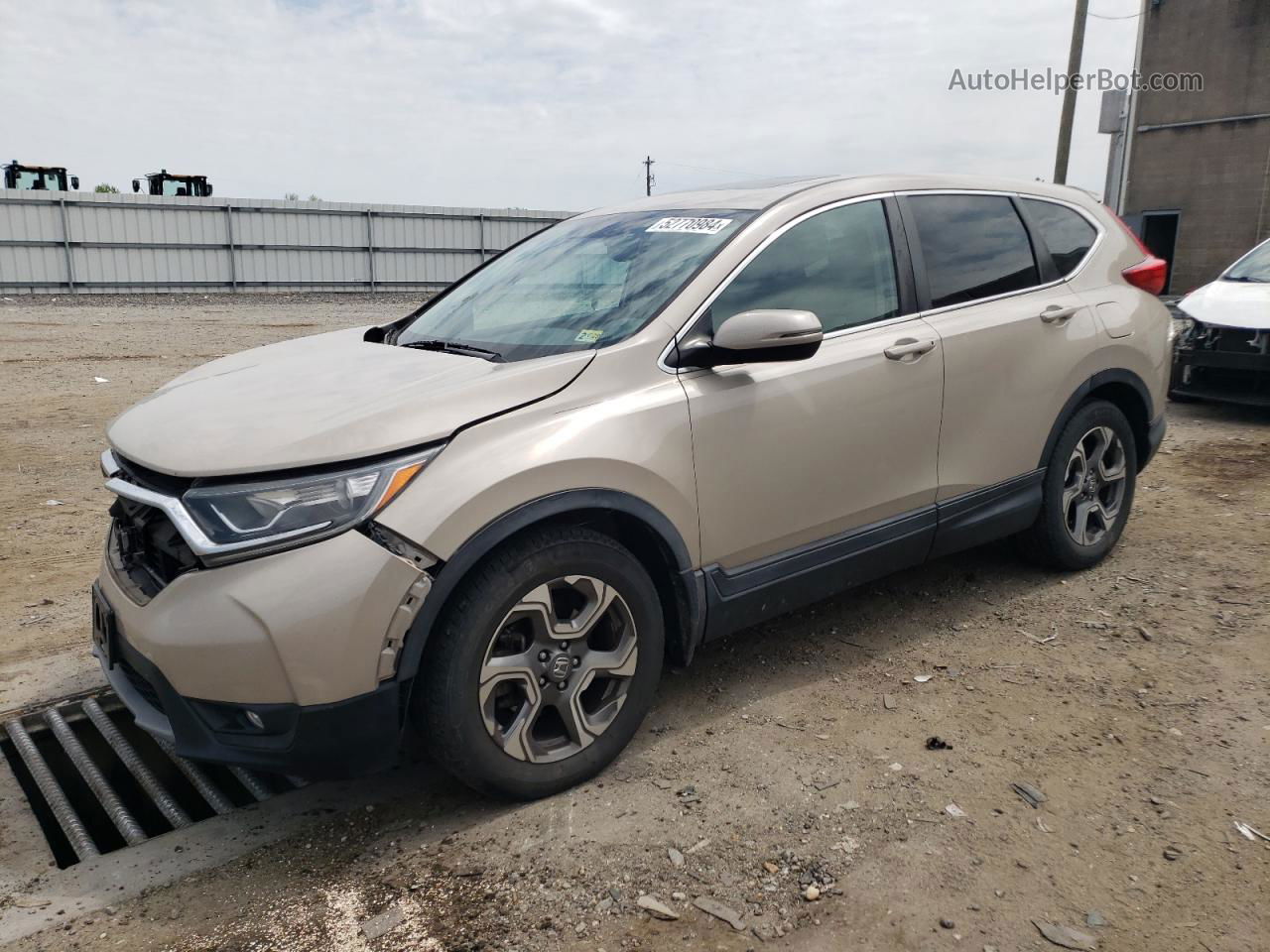 2019 Honda Cr-v Ex Бежевый vin: 2HKRW1H55KH501841