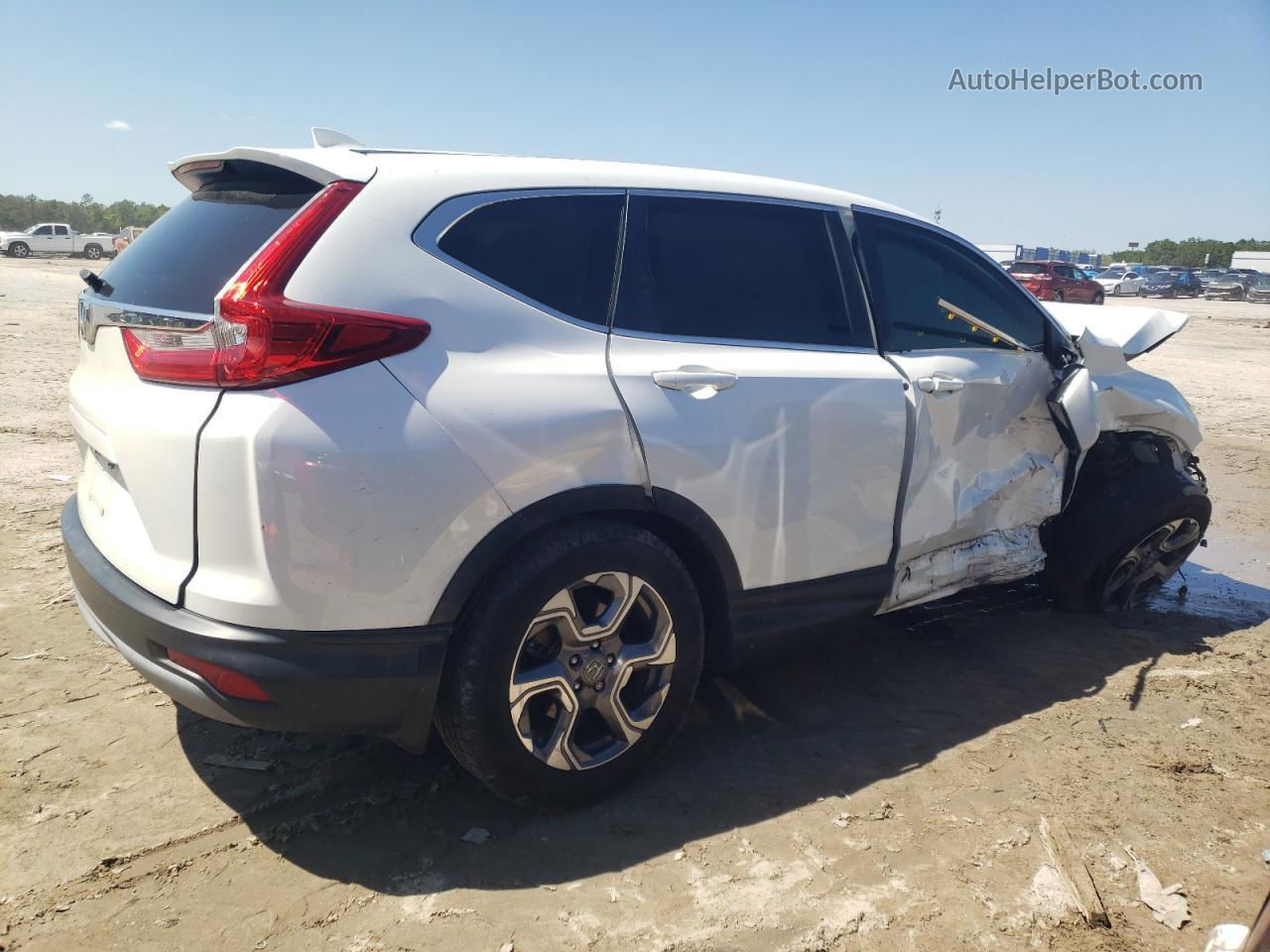 2019 Honda Cr-v Ex White vin: 2HKRW1H57KH508886