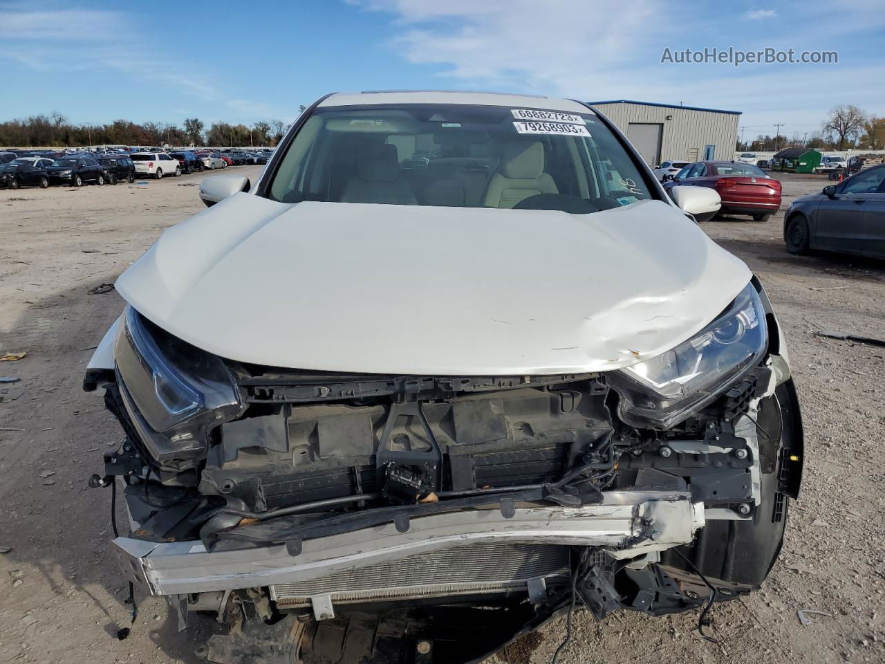 2017 Honda Cr-v Ex White vin: 2HKRW1H58HH507111