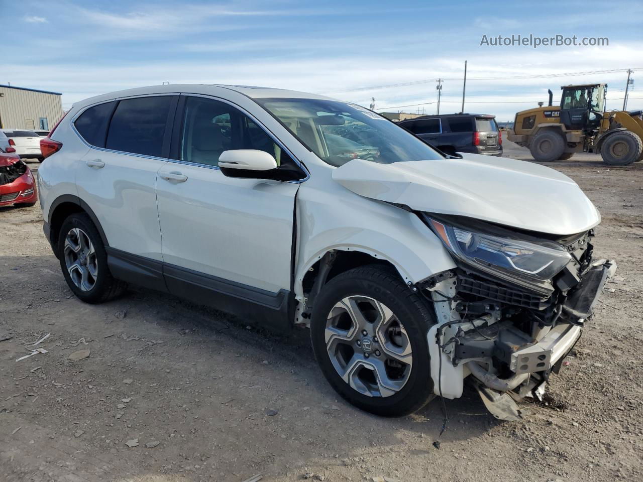 2017 Honda Cr-v Ex White vin: 2HKRW1H58HH507111