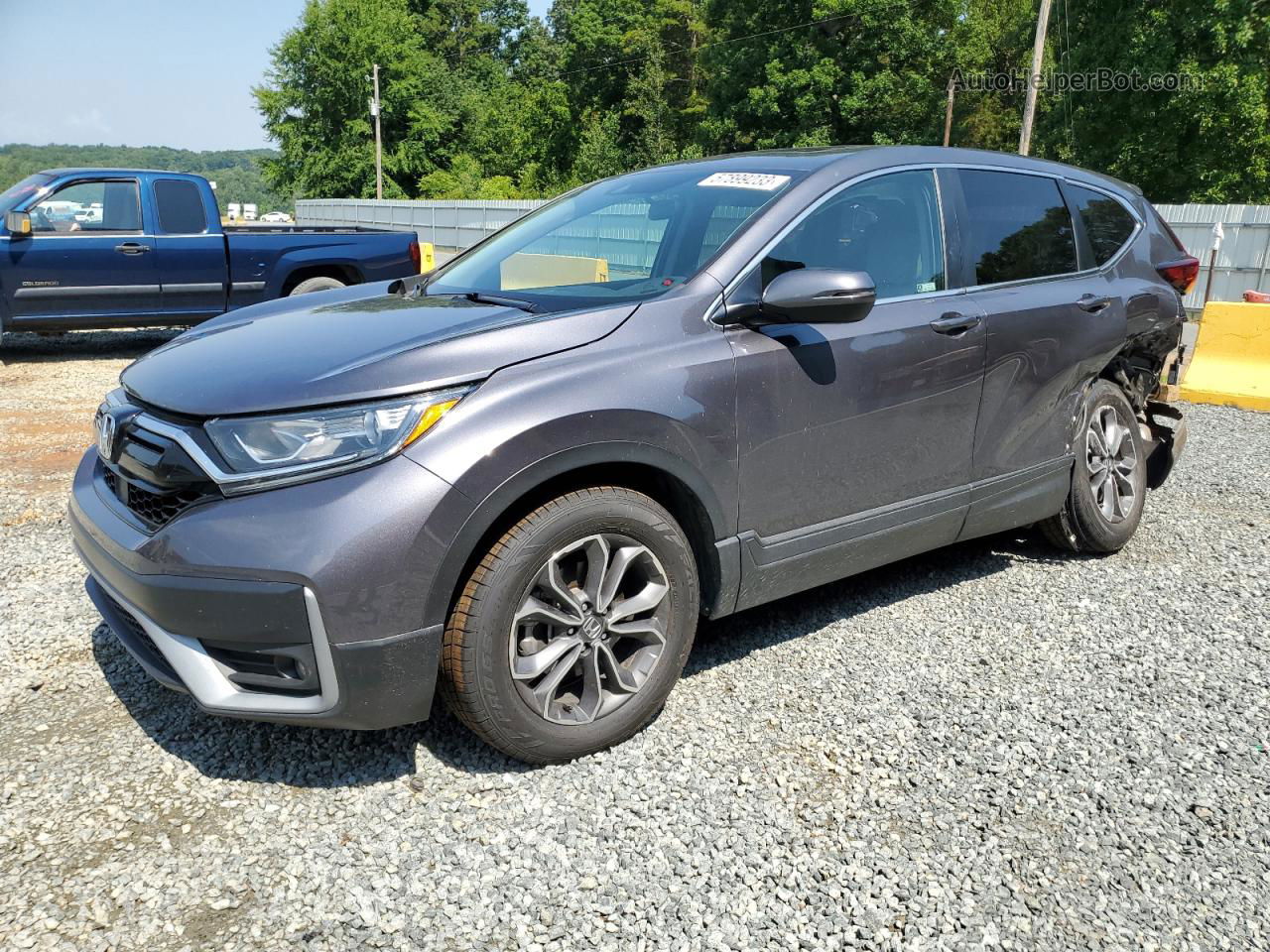 2020 Honda Cr-v Ex Gray vin: 2HKRW1H58LH407910